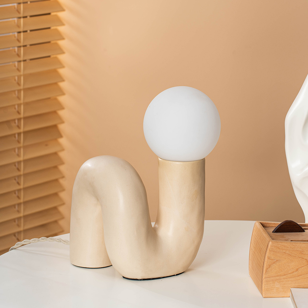 Scandinavian Beige Irregular Floor Lamp